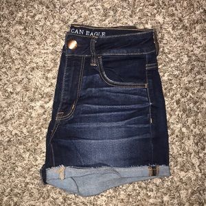 Denim x hi-rise shorties